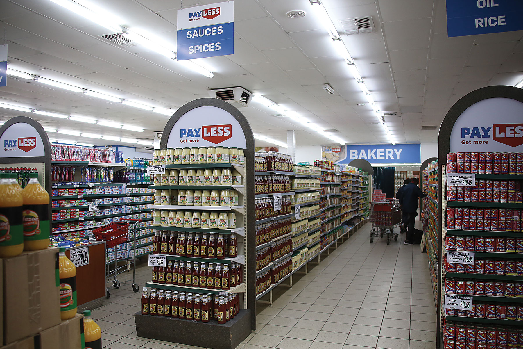 Inside Payless Supermarkets Botswana shop stocked with products